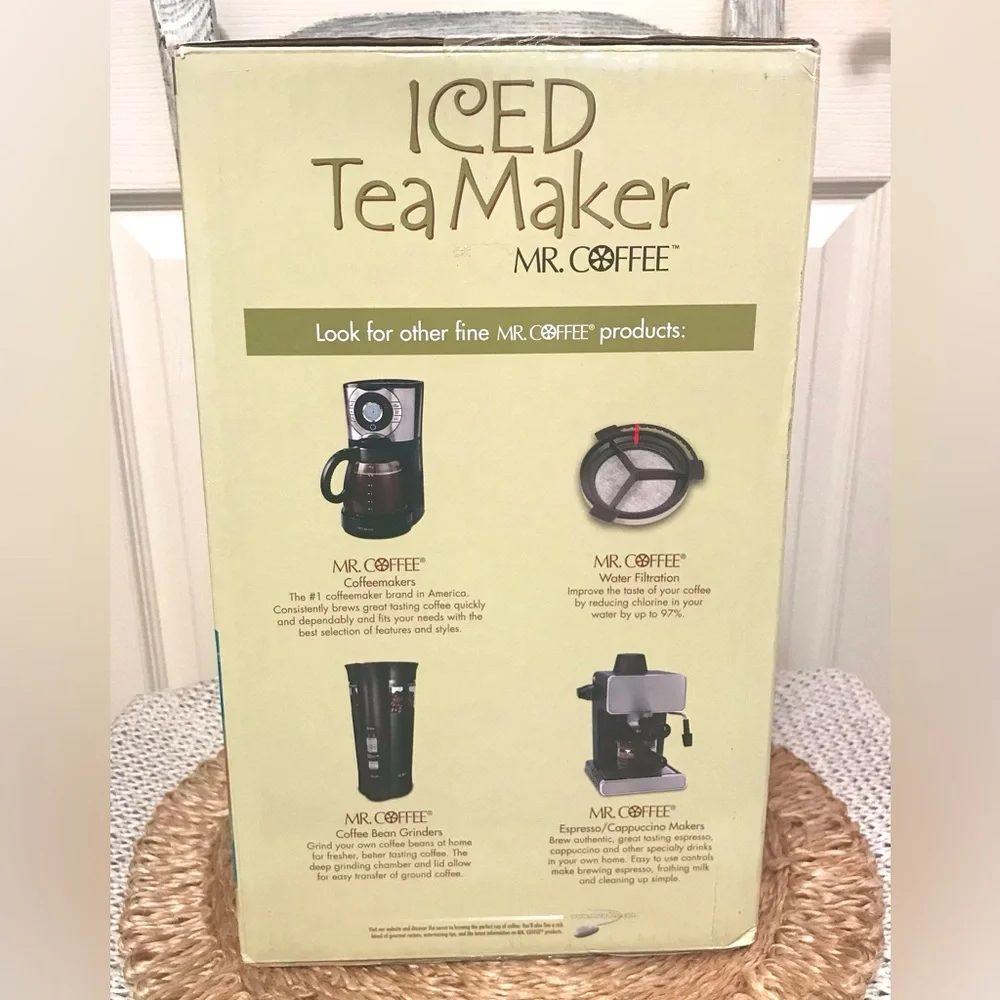 Mr. Coffee Iced Tea Maker TM75TS 2011 Factory Sealed